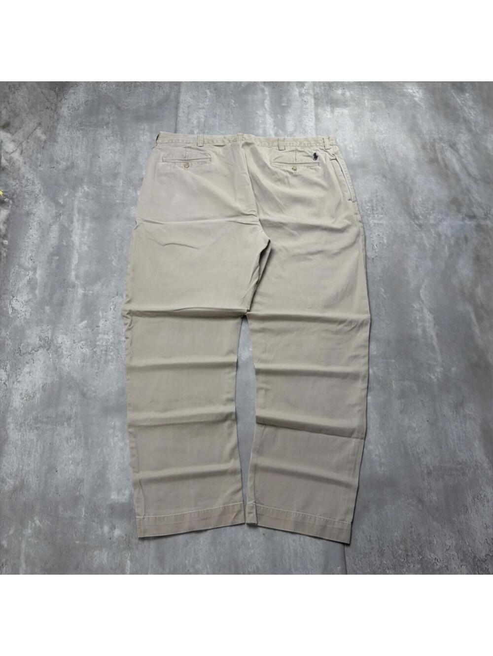 Vintage 90’s Beige Polo Ralph Lauren Baggy Chino Dress Pants
